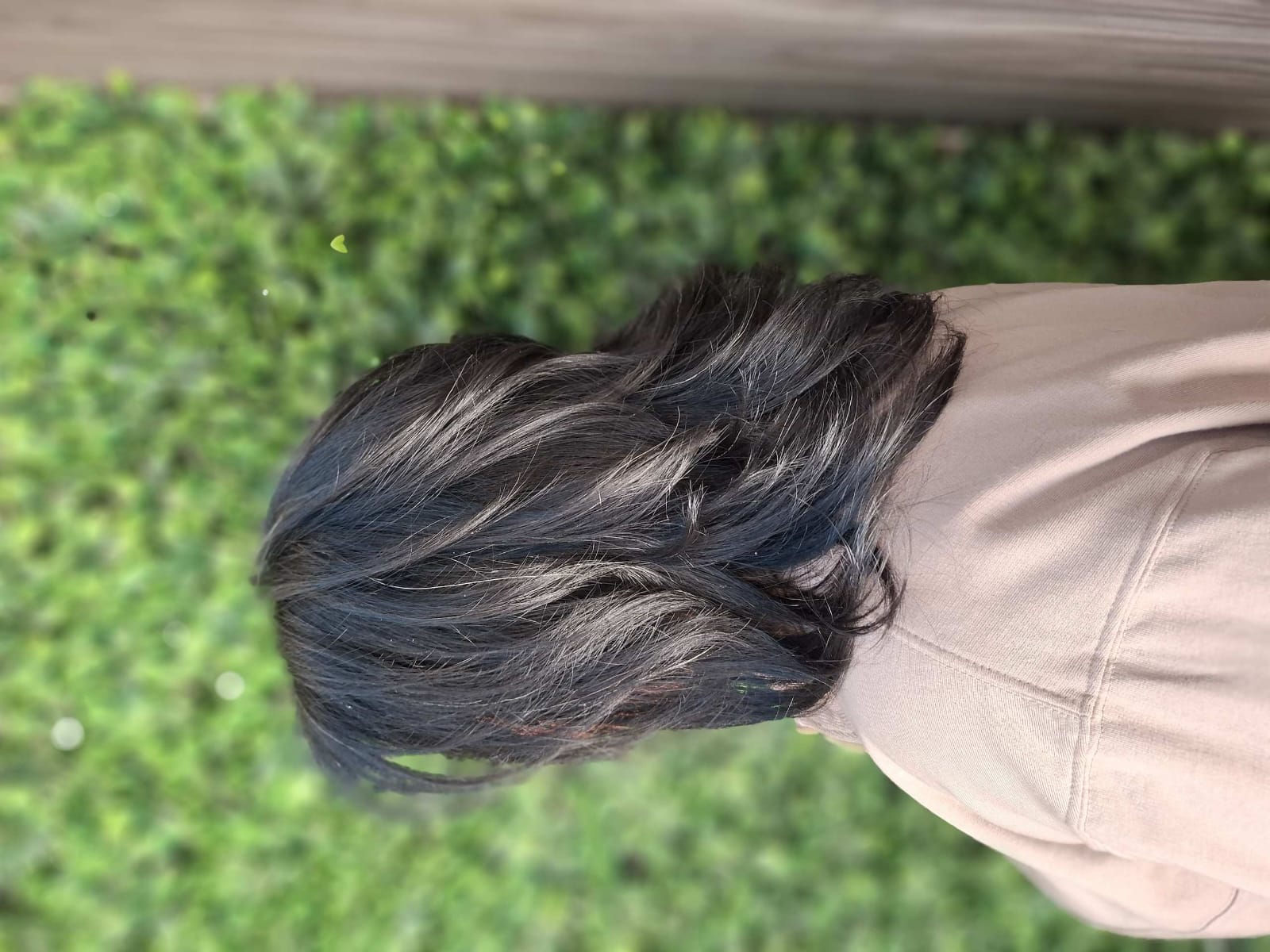 After professional cut and blow-drying